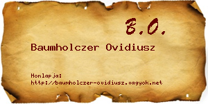 Baumholczer Ovidiusz névjegykártya